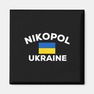 Aimant Nikopol Ukraine Drapeau Ukrainien Pays Ville Touri