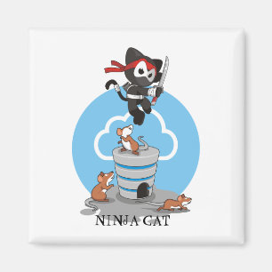 Aimant Ninja Kitty avec souris