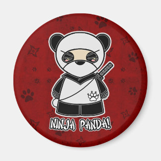 Aimant Ninja Panda ! En rouge
