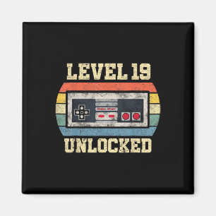 Aimant Niveau 19 Débloqué Cadeau 19 Ans Drôle Gamer 19 an