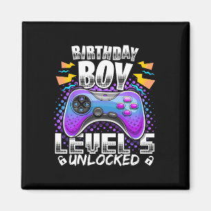 Aimant Niveau 5 Jeu vidéo déverrouillé 5e anniversaire Ga
