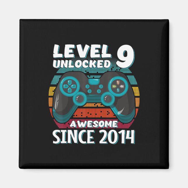 Aimant Niveau 9 Déverrouillé Awesome 2014 jeu vidéo 9e na (Devant)