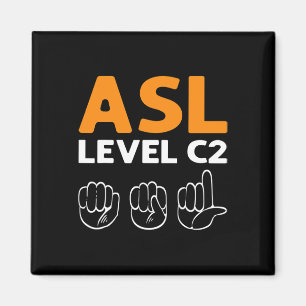 Aimant - Niveau C2. Sourd Langue des signes main de sensi