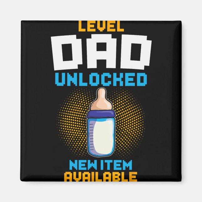Aimant Niveau Papa Débloqué Annonce de Grossesse Gamer Pa (Devant)