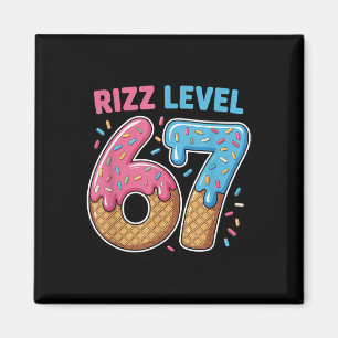 Aimant Niveau Rizz 67 Génération Alpha d'argot 67e Numéro