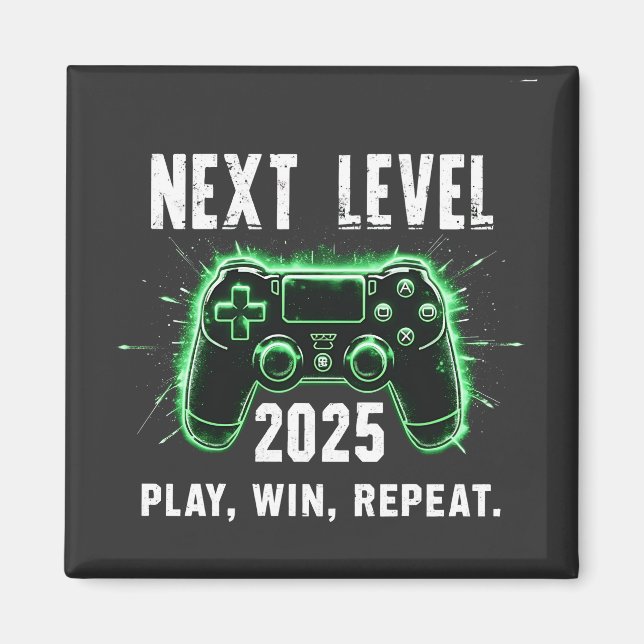 Aimant Niveau suivant 2025 Jouer Gagner Répétez Joueur de (Devant)