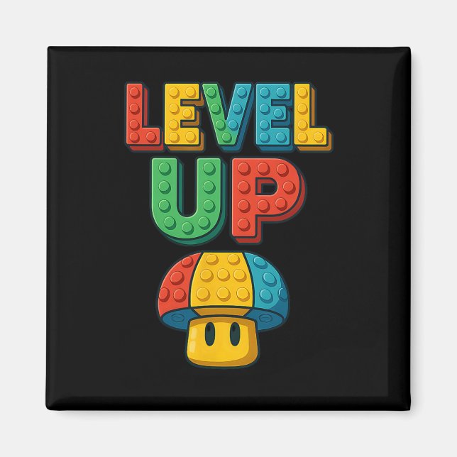 Aimant Niveau Supérieur Lettres Bloc Powerup Joueur  (Devant)