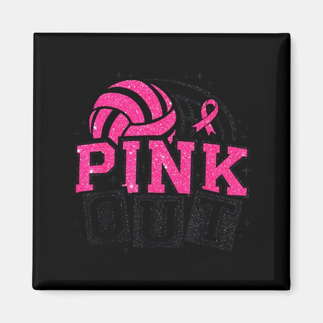 Aimant Nk Out Volleyball Breast Cancer Awareness Suprt Ri (Devant)