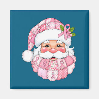 Aimant Nk Patchwork Santa Breast Cancer Awareness Christm