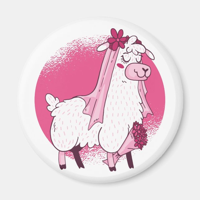 Aimant No Drama Lama BRIDE Funny Mariage Fête des mariées (Devant)