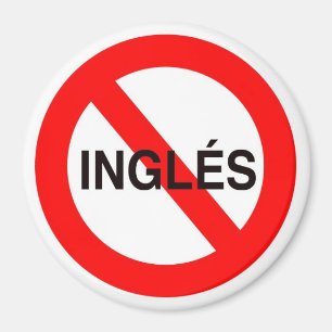 Aimant NO INGLES - Pas d'anglais
