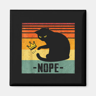 Aimant No Kings In America Black Cat Funny Cat Kicking Cr