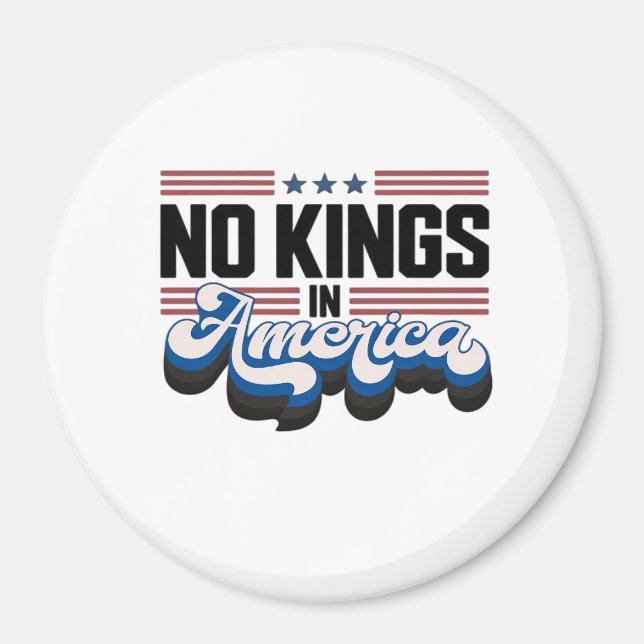Aimant No Kings In America USA Retro Classic (Devant)