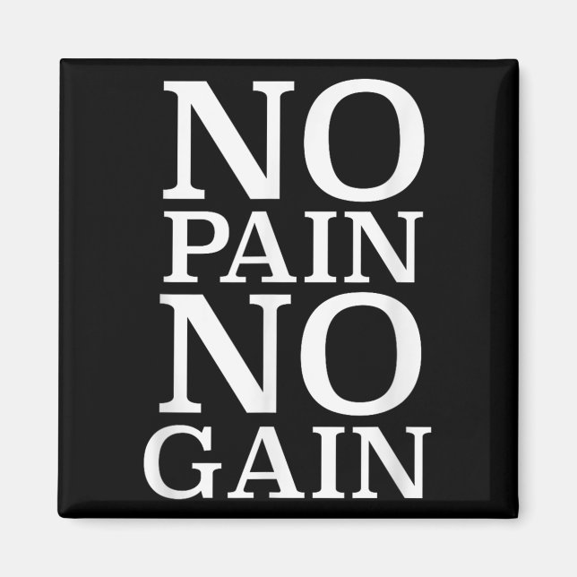 Aimant No Pain No Gain Motivation  (Devant)