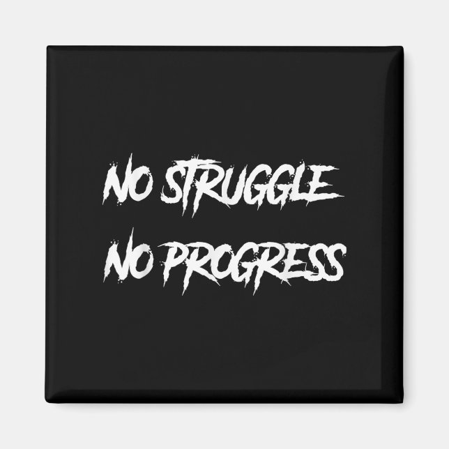 Aimant No Struggle No Progress Motivational Saying  (Devant)