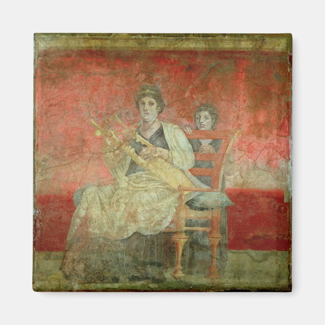 Aimant Noble femme jouant une Cithera (Devant)