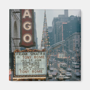 Aimant Noël 1967 de théâtre de Chicago sur la rue d'état
