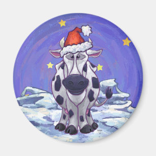 Aimant Noël à la vache