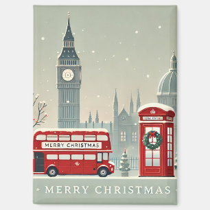 Aimant Noël à Londres Big Ben & Londres festif