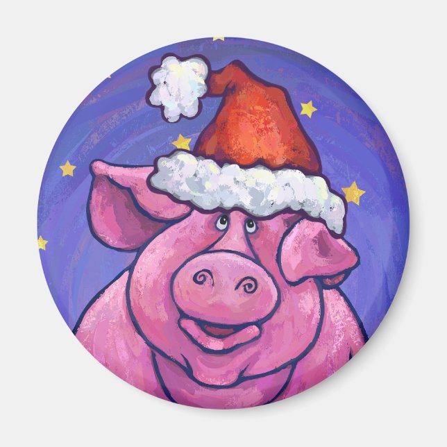 Aimant Noël au porc (Devant)