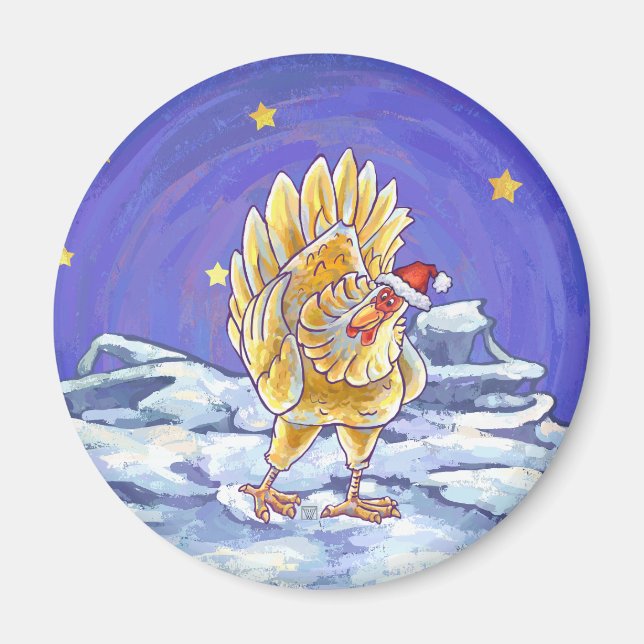 Aimant Noël au poulet (Devant)