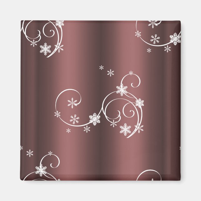 Aimant Noël Brown de perles métalliques (Devant)