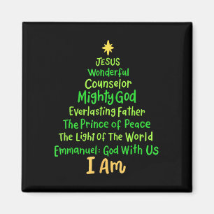 Aimant Noël chrétien Jésus Bible Arbre de Noël