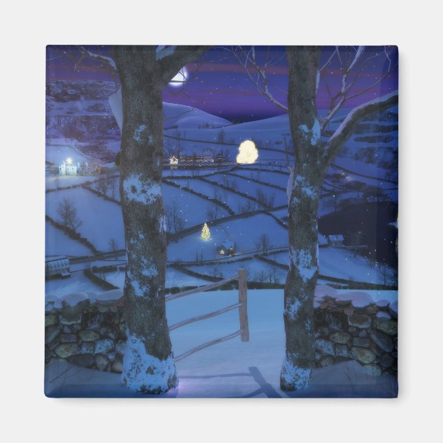 Aimant Noël dans l'aimant de verre (Devant)