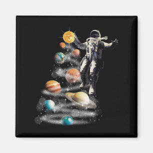 Aimant Noël dans le système solaire spatial L'astronaute 