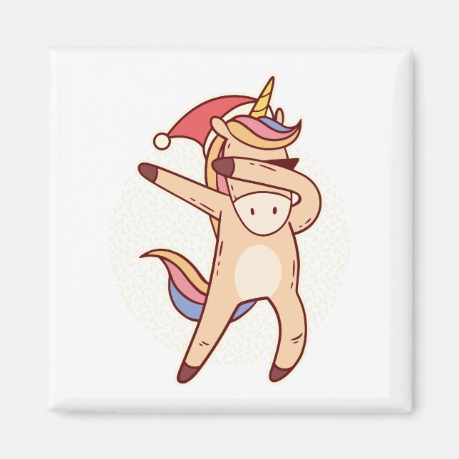 Aimant noël de la licorne (Devant)