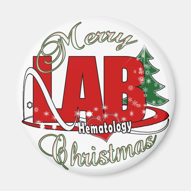 AIMANT NOËL DE L'HÉMATOLOGIE DU LABORATOIRE (Devant)