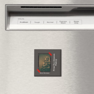 Aimant Noël de machine à écrire de photo instantanée de r
