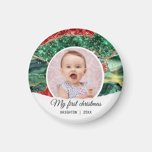 Aimant Noël de mon premier anniversaire (Devant)