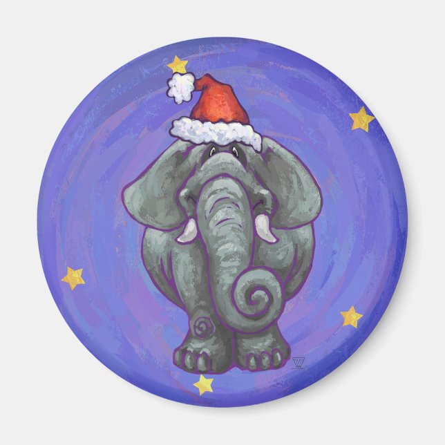 Aimant Noël des éléphants (Devant)