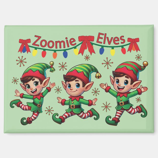 Aimant Noël des Elfes Zoomie (Recto)