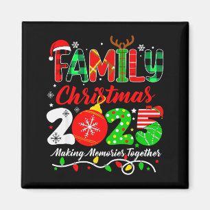 Aimant Noël en famille 2025 Ensemble de Noël en famille X