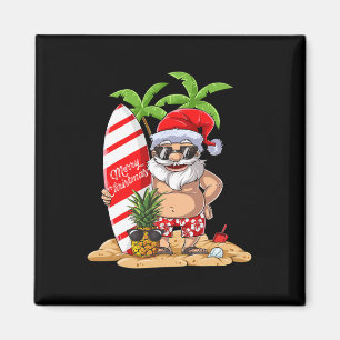 Aimant Noël en juillet Santa Surf Hawaïen Cadeaux Somme