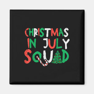 Aimant Noël En Juillet Squad Drôle Été Noël Hommes Femmes