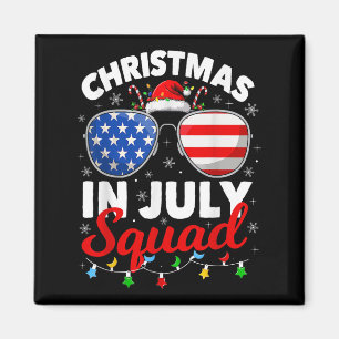 Aimant Noël En Juillet Squad Summer Beach Hawaii Père Noë