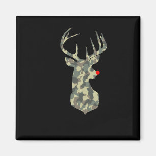 Aimant Noël Fête Rudolf Reindeer Rouge Nez Camo Hu