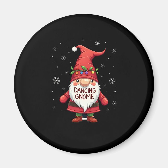Aimant Noël Gnome Danser Gnome Famille Noël (1) (Devant)
