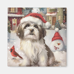 Aimant Noël Havanese Merveilleux Joyeux Noël