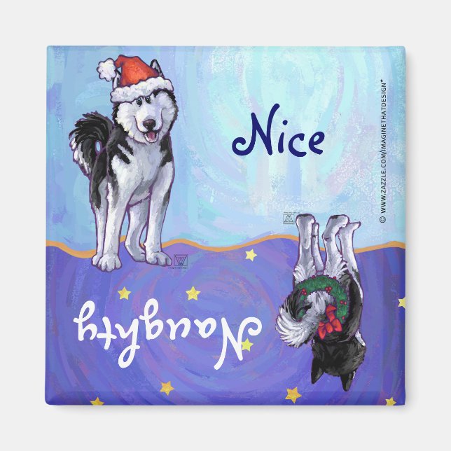 Aimant Noël Husky (Devant)