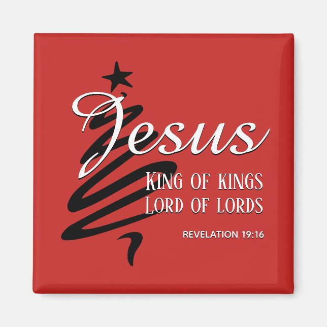 Aimant Noël JÉSUS ROI DES ROIS (Devant)