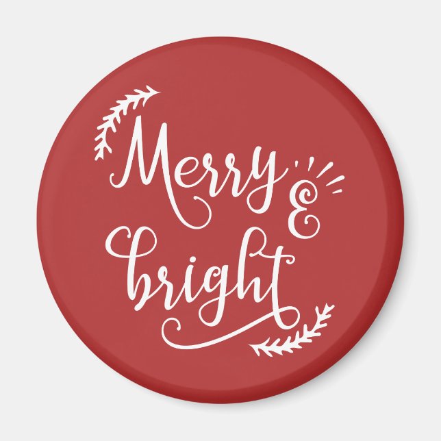 Aimant Noël joyeux et lumineux (Devant)