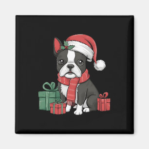 Aimant Noël Noël Noël Noël Fête Noël Chapeau Boston Terri