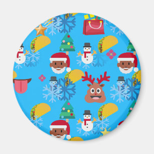 Aimant Noël noir père Noël