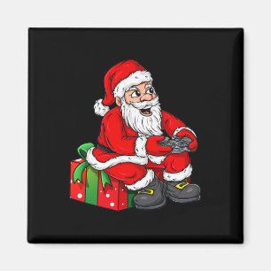 Aimant Noël Père Noël Vidéo Gamer Contrôleur Garçons