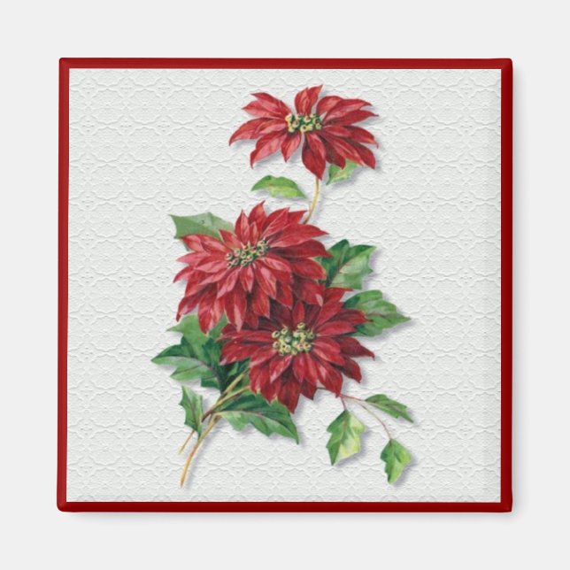 Aimant Noël Poinsettia (Devant)