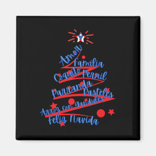 Aimant Noël portoricain Feliz Navidad 
